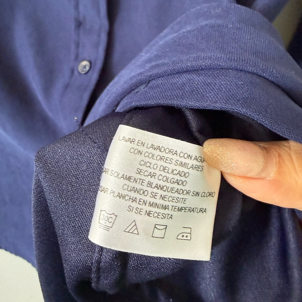 Vintage Disney Eeyore Navy Embroidered Y2K Button-Up Shirt S - Picture 8 of 11